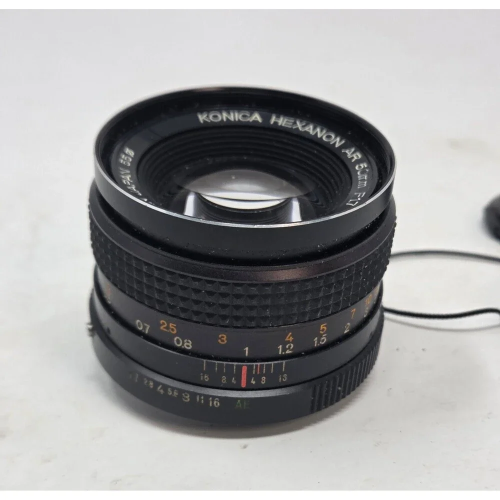 Konica Hexanon AR 50mm f/1.7 AE Lens Konica AR Mount w/ Cap Japan Vintage‎